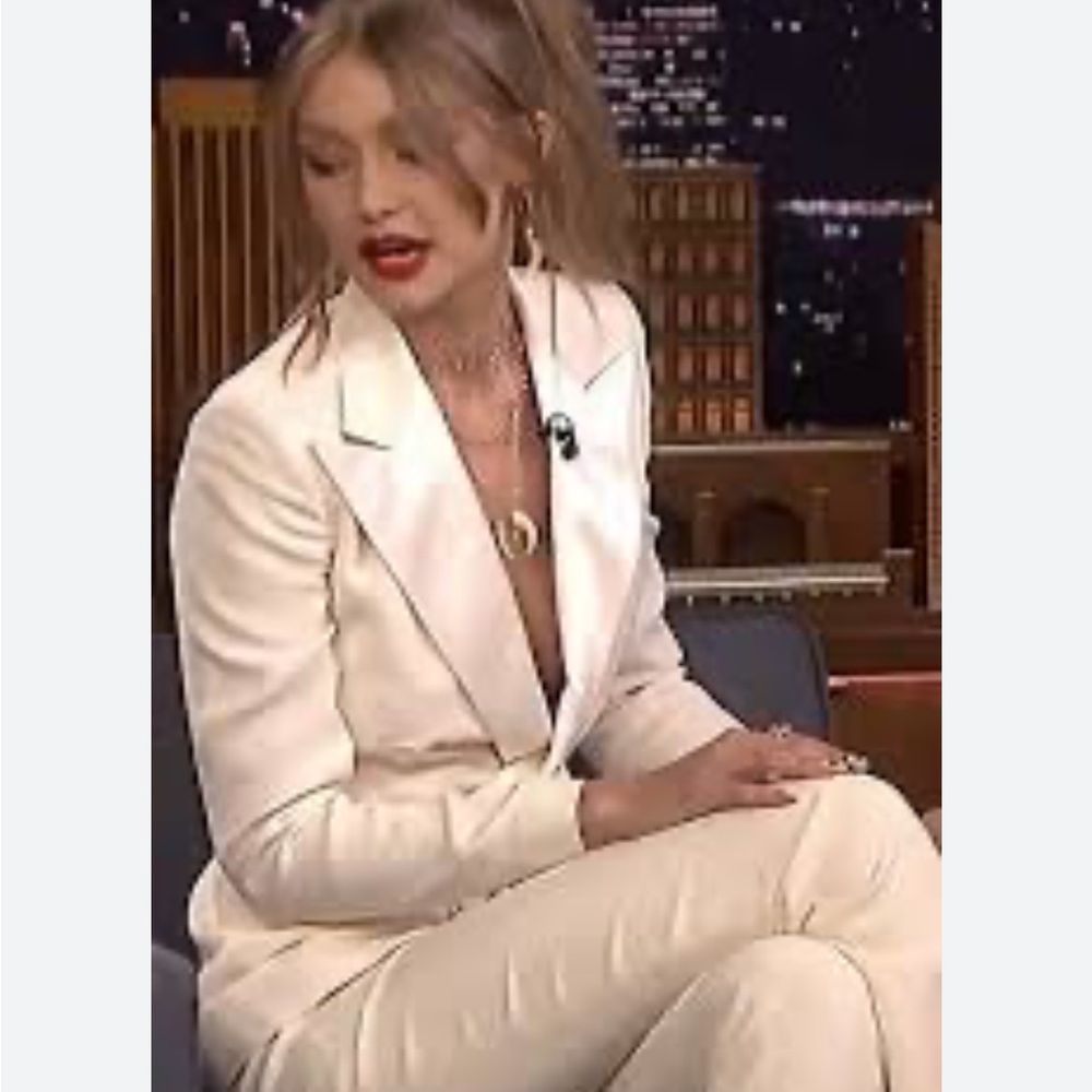 Zara x Kate Moss NWT cream satin effect double breasted blazer 9394/712